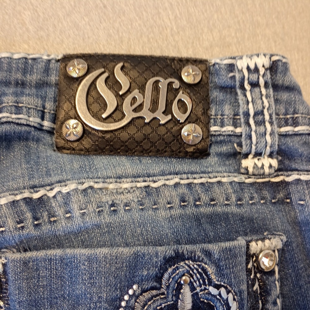 CELLO Women's Med Wash Jeans Boot Cut Pants Size 15 Y2K - Picture 4 of 12
